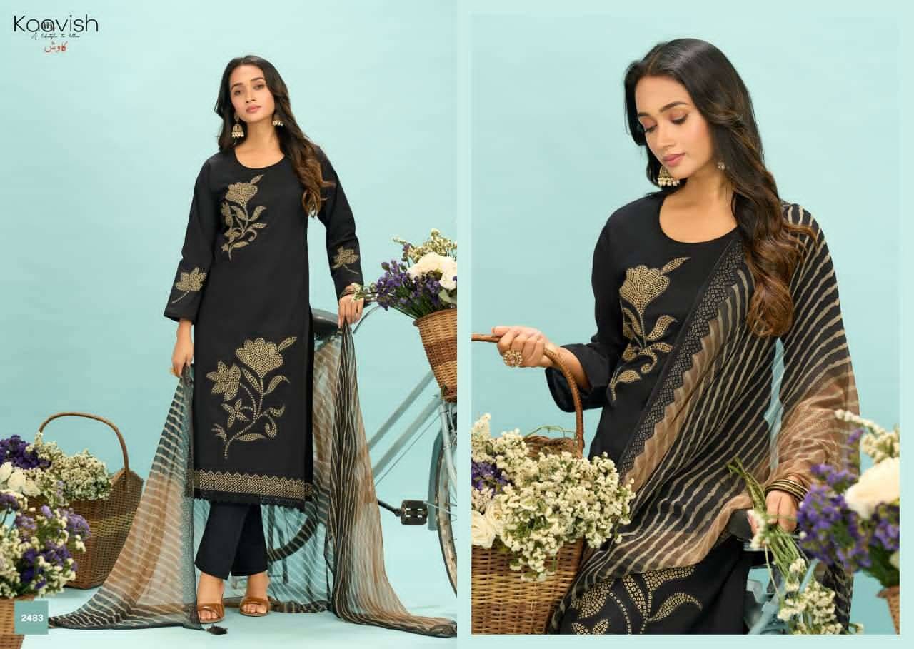 RUBIAA By KAAVISH 2481 To 2484 Stylish Beautiful Colourful PURE LAWN COTTON Dresses At Wholesale Price